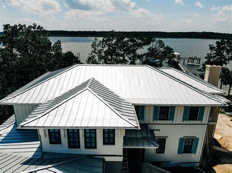 white house metal roof|residential white metal roof.